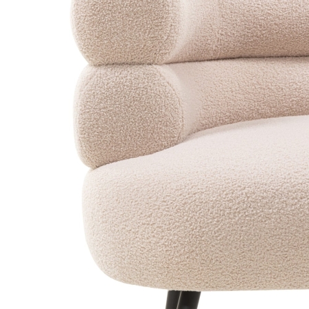 fKomfortowe siedzisko fotela LEYA – tapicerka beżowa ewoodland.pl