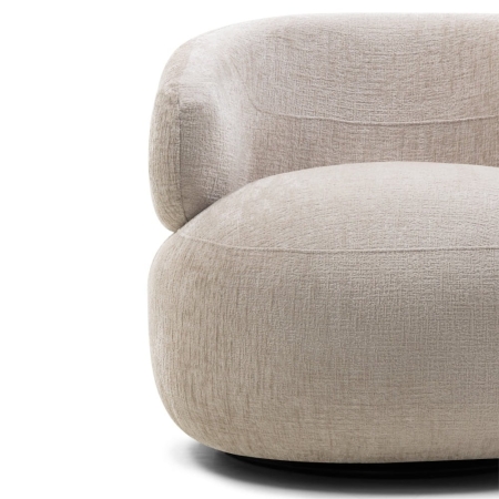 Grube siedzisko z pianką i puchem gęsim, widok z przodu – fotel RUMBLE ewoodland.pl