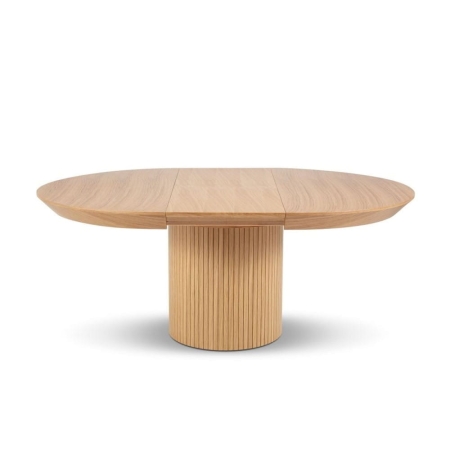 stół Pola Oak rozłożony do 180 cm z wkładką 50 cm i owalnym blatem ewoodland.pl