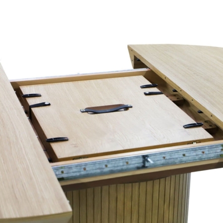 Wkładka do stołu POLA OAK 50 cm – element powiększający blat z naturalnego forniru dębowego ewoodland.pl