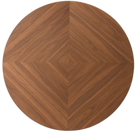 Zbliżenie na blat: Zbliżenie na usłojenie orzecha amerykańskiego – blat stołu LISA | ewoodland.pl