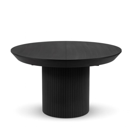 Stół okrągły Pola w kolorze czarnym – widok z przodu | ewoodland.pl