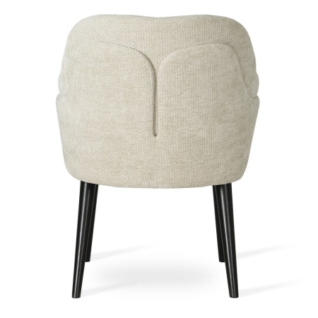 Krzesło tapicerowane na drewnianych nogach AURIN - widok tyłu, ewoodland.pl