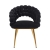 Krzesło tapicerowane BUBBLE, velvet w kolorze czarnym, złote nogi, ewoodland.pl - front