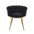 Krzesło tapicerowane BUBBLE, velvet w kolorze czarnym, złote nogi, ewoodland.pl - tył