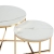 Zestaw stolików kawowych MARBLE DUO, okrągłe, imitacja białego marmuru, złote nogi - zbliżenie, ewoodland.pl