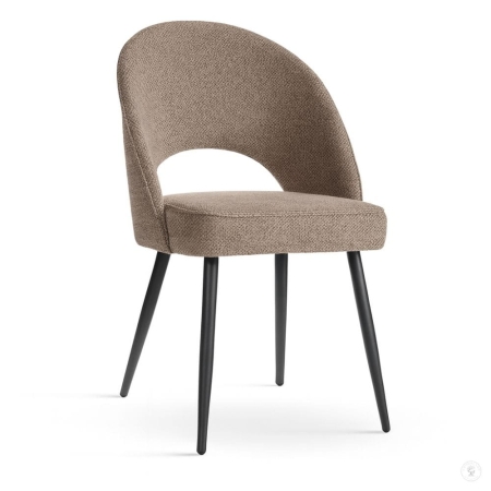 Krzesło PONTE tapicerowane tkaniną strukturalną Brego – widok z przodu, elegancki design | ewoodland.pl