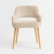 Zdjęcie frontowe krzesła tapicerowanego MERCY PLUS –  beżowe, dębowe nogi ewoodland.pl