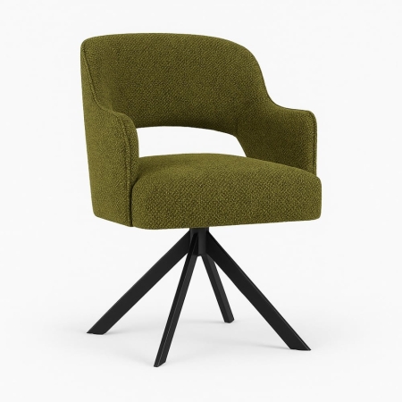 MERCY SUPREME SWIVEL – ujęcie profilowe, tkanina Brego melanż 3D, obrotowa podstawa – ewoodland.pl