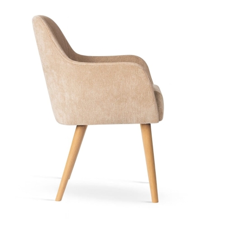 Krzesło TULIP SUPREME – tkanina AMARAL Aquaclean, profil boczny – ewoodland.pl