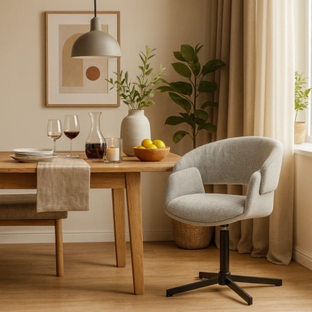 Krzesło Froyd Supreme, obrotowe, kolor szary - aranżacja dla ewoodland.pl