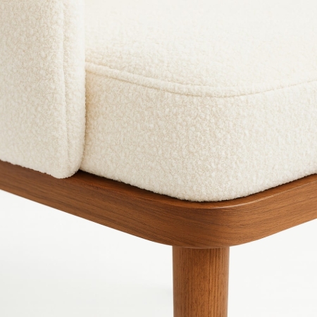 Zbliżenie ramy orzechowej - krzesło Goda Pro Boucle