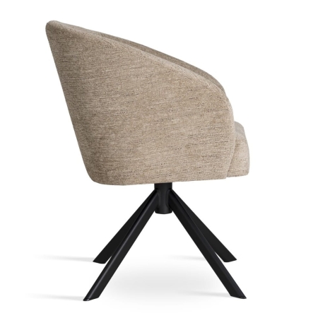 krzesło obrotowe SENI SUPREME na metalowej podstawie, widok z boku – ewoodland.pl