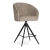 hoker tapicerowany SENI SUPREME TWIST M na metalowej podstawie, widok profilowy – ewoodland.pl
