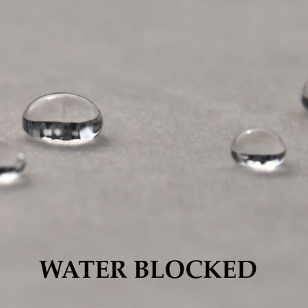 Technologia water blocked - widok skroplonej wody na tkaninie ewoodland.pl