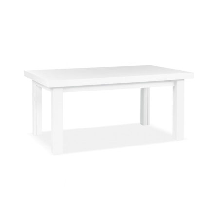 Biały stół z forniru Eva, rozkładany, klasyczny