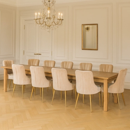 Stół EVA rozkładany 200–500 cm w aranżacji jadalni – ewoodland.pl