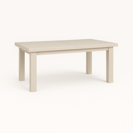 Stół EVA prostokątny rozkładany 260–560 cm fornir dębowy widok front, kaszmirowy – ewoodland.pl