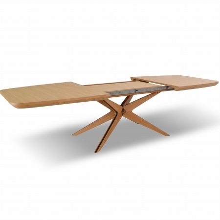 Stół MARTIN OAK 110–260 cm – widok z boku, rozłożony | ewoodland.pl