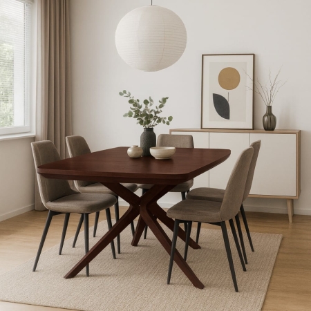 Stół z forniru dębowego Martin kolor bawaria - aranżacja dla ewoodland.pl