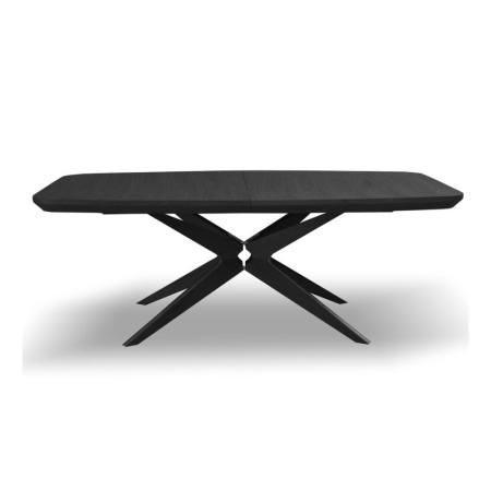 Stół Martin, czarny fornir dębowy - złożony