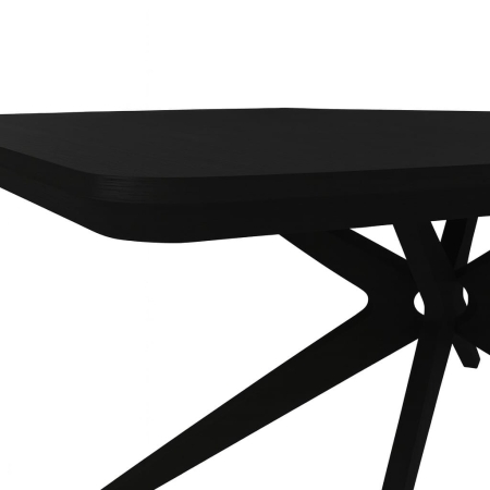 Stół Martin, czarny fornir dębowy - zbliżenie