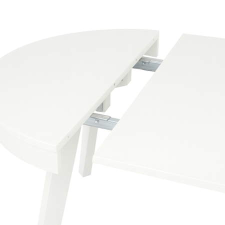 Stół okrągły z forniry Salvador, biały kolor - zbliżenie