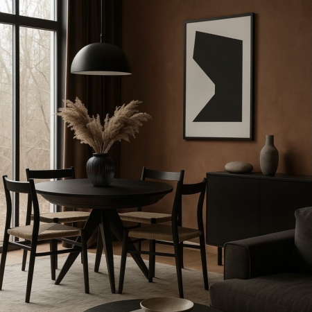 Stół LISA 120-220 cm czarny - w aranżacji nowoczesnej przestrzeni ewoodland.pl