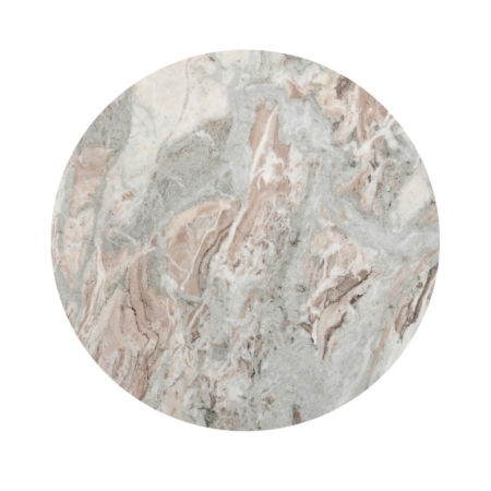 Elegancki stolik kawowy Modena, blat z białego marmuru, okrągły - blat
