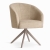 Krzesło obrotowe Seni Supreme, jasna tkanina w odcieniu beżu, noga taupe - ewoodland.pl