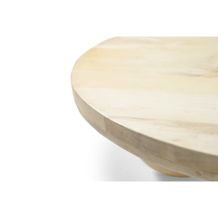 Stolik kawowy SIENA fi 80 cm mango - widok na fragment blatu ewoodland.pl