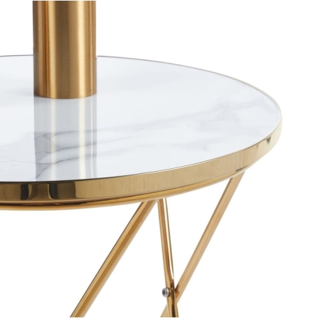 Stolik kawowy Mateo 2 - zbliżenie na złotą podstawę ewoodland.pl