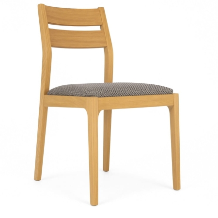 Krzesło drewniane Aria tkanina Excite Me - widok frontowy ewoodland.pl