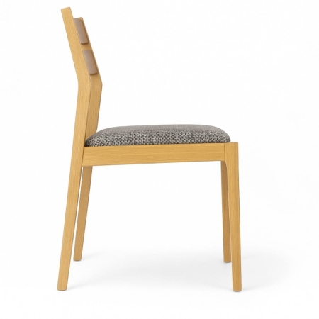 Krzesło z litego dębu Aria - widok z boku ewoodland.pl