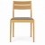 Minimalistyczne krzesło dębowe Aria - widok frontalny ewoodland.pl