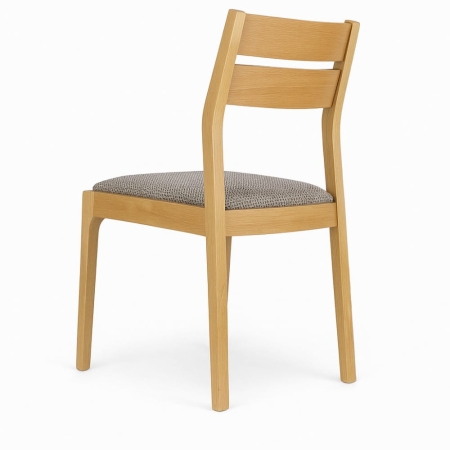 Krzesło drewniane z litego dębu Aria - rzut z lewego tyłu ewoodland.pl