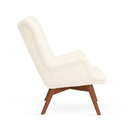 Elegancki fotel tapicerowany Angel - widok z boku ewoodland.pl