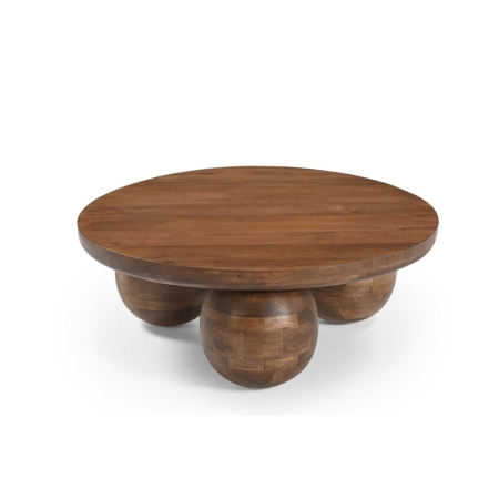 Stolik kawowy Siena brązowy - widok frontalny ewoodland.pl