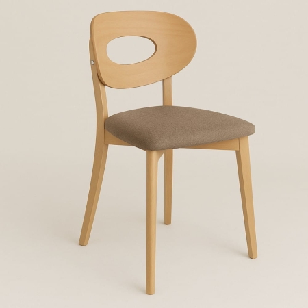 Krzesło drewniane Nola - widok profilowy ewoodland.pl