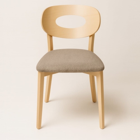 Krzesło drewniane Nola - widok frontalny ewoodland.pl