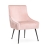 Krzesło SIZAR LUX, różowy welur, czarne nogi