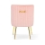 Krzesło SIZAR LUX, różowy welur, złote nogi - tył