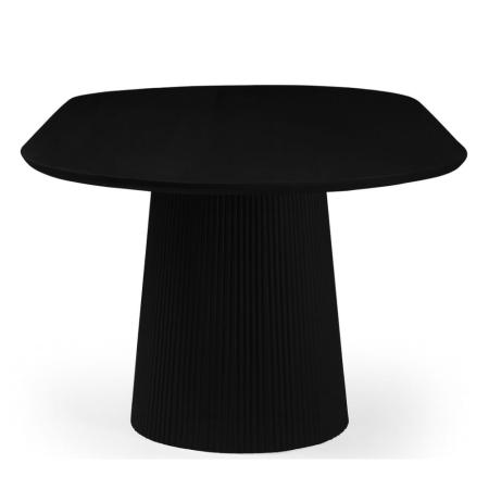 Stół owalny z drewna mango Matera 200x100 - widok z boku ewoodland.pl