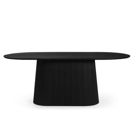 Stół owalny z drewna mango Matera 200x100 - widok frontalny ewoodland.pl