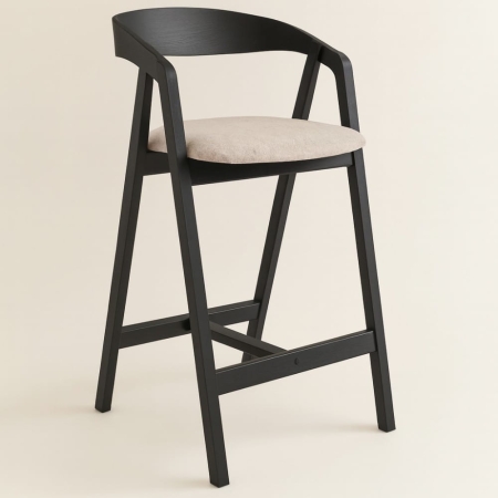 hoker debowy Hugo czarny – front