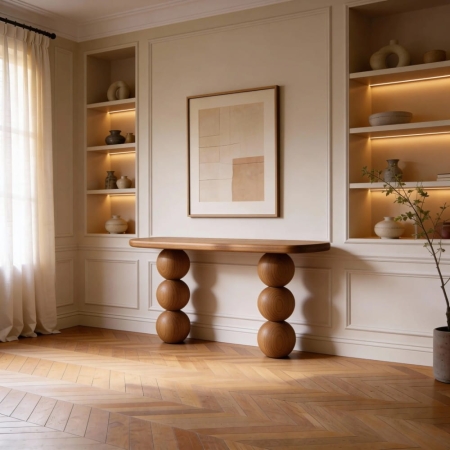 Konsola Lilly 100x40 w aranżacji salonu, ujęcie nr 4 ewoodland.pl