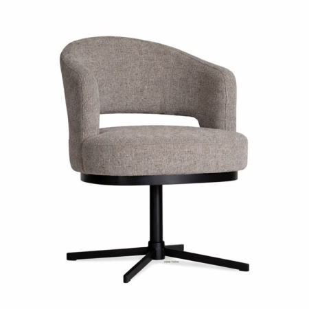 krzesło HAGA Small Cross obrotowe sprężyny kieszeniowe tapicerowane nowoczesne do jadalni czarna noga