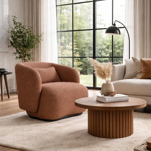 Przejdź do produktu Fotel obrotowy CLAUDE – nowoczesny fotel wypoczynkowy 