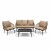 Zestaw ogrodowy Victoria sofa dwa fotele i stolik kawowy widok zestawu ewoodland.pl