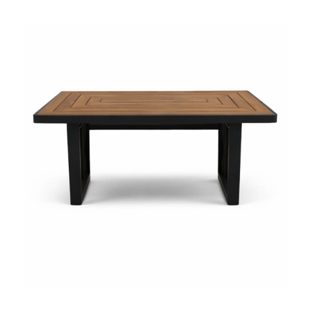 Stół ogrodowy capri grafitowy z blatem polywood nowoczesny stolik do ogrodu ewoodland.pl.